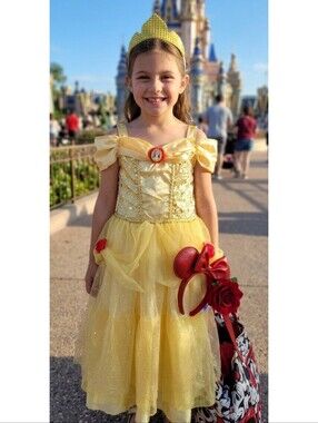 Disney Princess Beauty & The Beast Belle Costume Size M (7-8)